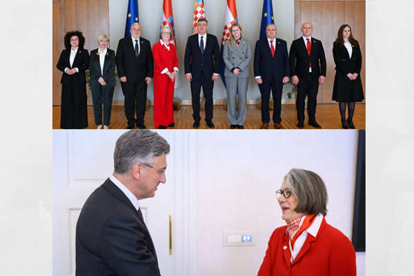 Predsjednica Međunarodne federacije društava Crvenoga križa i Crvenog polumjeseca Kate Forbes sastala se s predsjednikom Republike Hrvatske i predsjednikom Vlade Republike Hrvatske